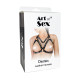 Портупея жіноча з шипами Art of Sex - Demia Leather harness, Чорна XS-M