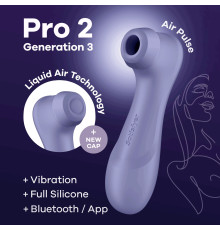 Вакуумний кліторальний стимулятор Satisfyer Pro 2 Generation 3 with Liquid Air Connect App Lilac