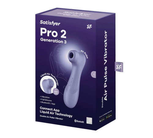 Вакуумний кліторальний стимулятор Satisfyer Pro 2 Generation 3 with Liquid Air Connect App Lilac