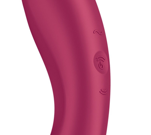 Вакуумний стимулятор з вібрацією Satisfyer Curvy Trinity 1 Red, іграшка 3в1