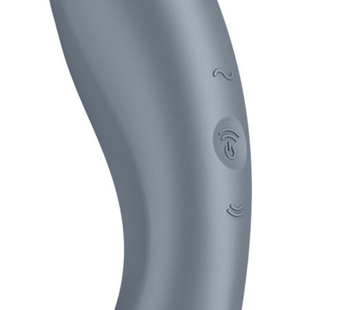 Вакуумний стимулятор з вібрацією Satisfyer Curvy Trinity 1 Bluegrey, іграшка 3в1