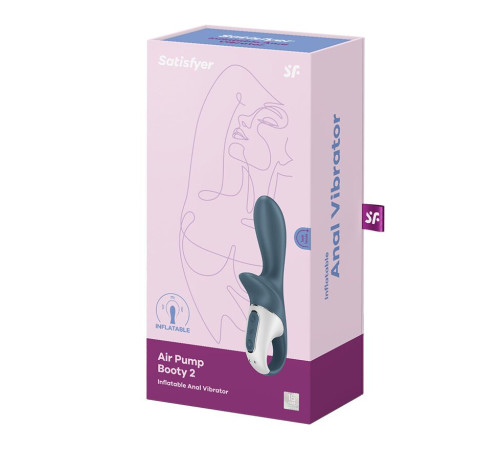 Анальний вібратор надувний Satisfyer Air Pump Booty 2