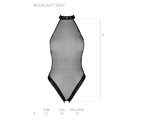 Боді-халтер з відкритим доступом Passion MOONLIGHT BODY L/XL black