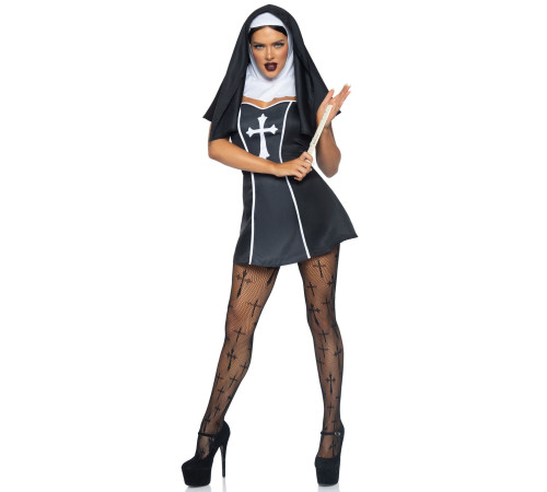 (SALE) Костюм черниці Leg Avenue Naughty Nun XS, сукня, головний убір