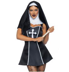 (SALE) Костюм черниці Leg Avenue Naughty Nun XS, сукня, головний убір