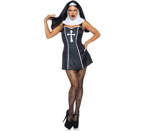 (SALE) Костюм черниці Leg Avenue Naughty Nun XS, сукня, головний убір