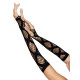 Довгі мітенки Leg Avenue Faux wrap net arm warmers One size Black, велика сітка