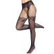 Колготки Leg Avenue Fishnet tights with back seam One size Black, задній шов, мереживо, сітка