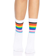 Шкарпетки жіночі в смужку Leg Avenue Pride crew socks Rainbow, 37–43 розмір