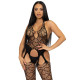 Бодістокінг з відкритим доступом Leg Avenue Net suspender bodystocking One size Black, мереживо