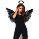 (SALE) Крила чорного ангела Leg Avenue Angel Accessory Kit Black, крила, німб