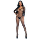 (SALE) Бодістокінг Leg Avenue V Front Bodystocking One size Black, дрібна сітка, доступ