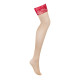 Панчохи під пояс із широким мереживом Obsessive Lacelove stockings XS/S