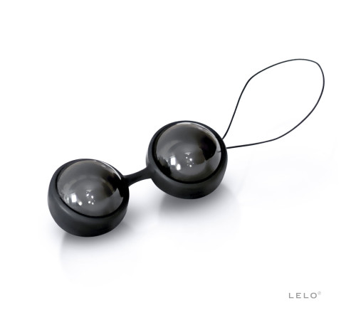 Вагінальні кульки LELO Luna Beads Noir Black, зміщений центр ваги, діаметр 2,9 см, 2х37 г