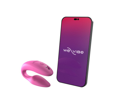 Смарт-вібратор для пар We-Vibe Sync 2 Rose, 10 віброрежимів, пульт ДК