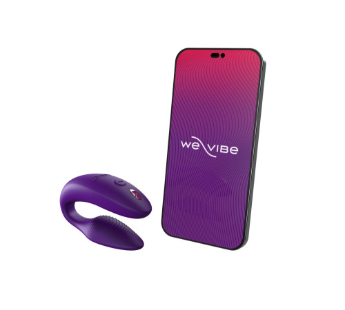 Смарт-вібратор для пар We-Vibe Sync 2 Purple, 10 віброрежимів, пульт ДК