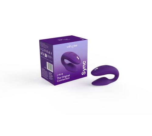 Смарт-вібратор для пар We-Vibe Sync 2 Purple, 10 віброрежимів, пульт ДК