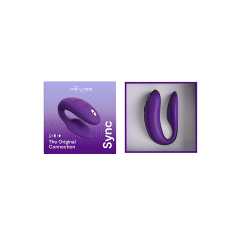 Смарт-вібратор для пар We-Vibe Sync 2 Purple, 10 віброрежимів, пульт ДК