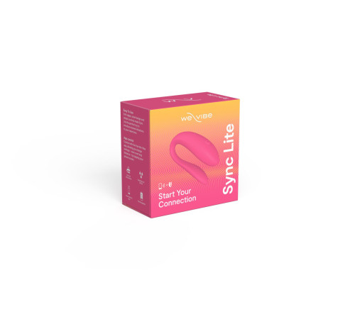 Смарт-вібратор для пар We-Vibe Sync Lite Pink, 10 віброрежимів, можна поєднувати з проникним сексом