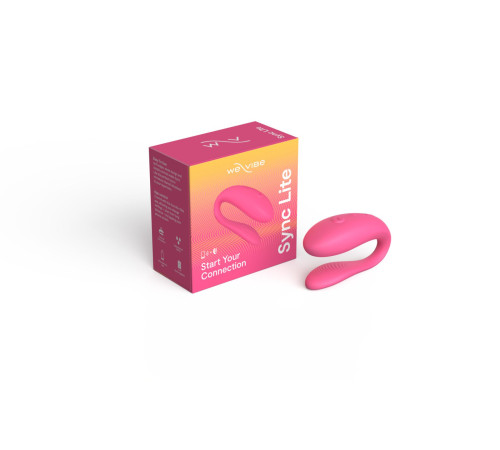 Смарт-вібратор для пар We-Vibe Sync Lite Pink, 10 віброрежимів, можна поєднувати з проникним сексом