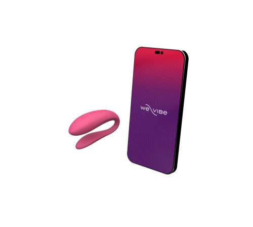 Смарт-вібратор для пар We-Vibe Sync Lite Pink, 10 віброрежимів, можна поєднувати з проникним сексом