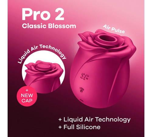 Вакуумний кліторальний стимулятор Satisfyer Pro 2 Classic Blossom, технологія Liquid Air