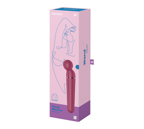 Вібромасажер Satisfyer Planet Wand-er Berry/Rosegold, дуже потужний, бездротовий