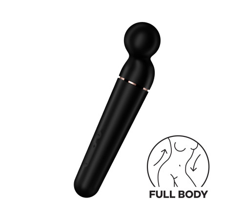 Вібромасажер Satisfyer Planet Wand-er Black/Rosegold, дуже потужний, бездротовий