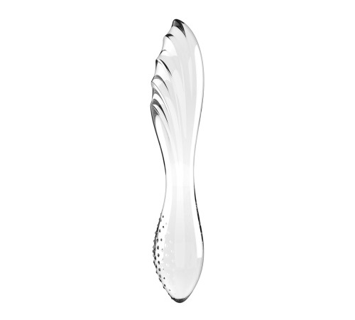 Двосторонній скляний дилдо Satisfyer Dazzling Crystal 1 Transparent, дуже міцний, без стопера