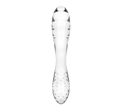 Двосторонній скляний дилдо Satisfyer Dazzling Crystal 1 Transparent, дуже міцний, без стопера