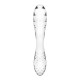 Двосторонній скляний дилдо Satisfyer Dazzling Crystal 1 Transparent, дуже міцний, без стопера