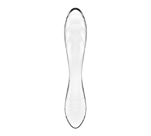 Двосторонній скляний дилдо Satisfyer Dazzling Crystal 1 Transparent, дуже міцний, без стопера