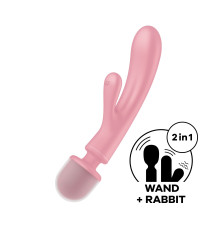 Вібратор-кролик з вібромасажером Satisfyer Triple Lover Pink, 3 мотори