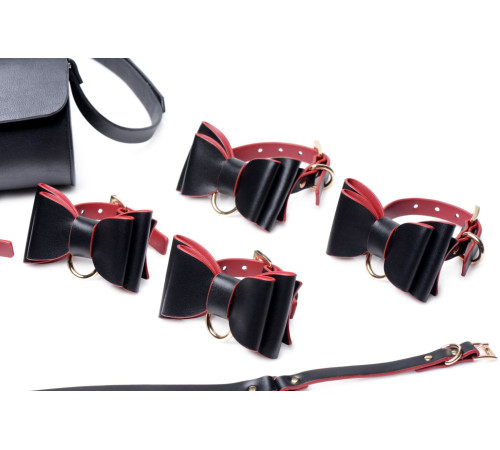 Набір БДСМ з дорожньою сумкою Master Series: Bow — Luxury BDSM Set With Travel Bag, 11 предметів