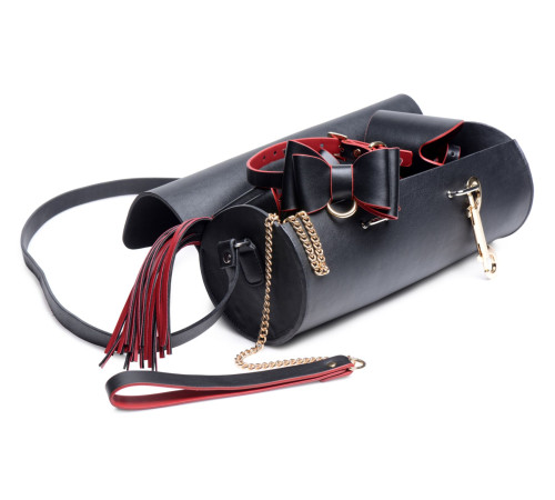 Набір БДСМ з дорожньою сумкою Master Series: Bow — Luxury BDSM Set With Travel Bag, 11 предметів