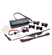 Набір БДСМ з дорожньою сумкою Master Series: Bow — Luxury BDSM Set With Travel Bag, 11 предметів