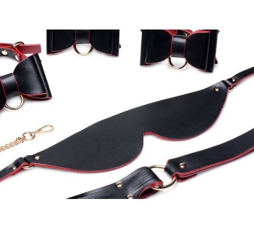 Набір БДСМ з дорожньою сумкою Master Series: Bow — Luxury BDSM Set With Travel Bag, 11 предметів