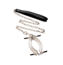 Затискач для статевих губ Master Series: Pussy Tugger Adjustable Vagina Clamp with Chain