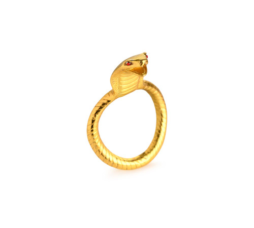 Ерекційне кільце з головою кобри Master Series: Cobra King Golden Cock Ring