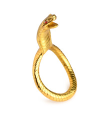 Ерекційне кільце з головою кобри Master Series: Cobra King Golden Cock Ring