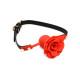 Силіконовий кляп з трояндою Master Series: Blossom Silicone Rose Gag – Red