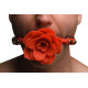 Силіконовий кляп з трояндою Master Series: Blossom Silicone Rose Gag – Red