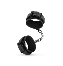 Наручники Bedroom Fantasies: Faux Leather Handcuffs One Size, чорні