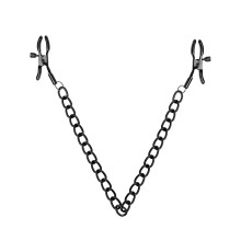 Затискачі для сосків Bedroom Fantasies Nipple Clamps with Chain - Black