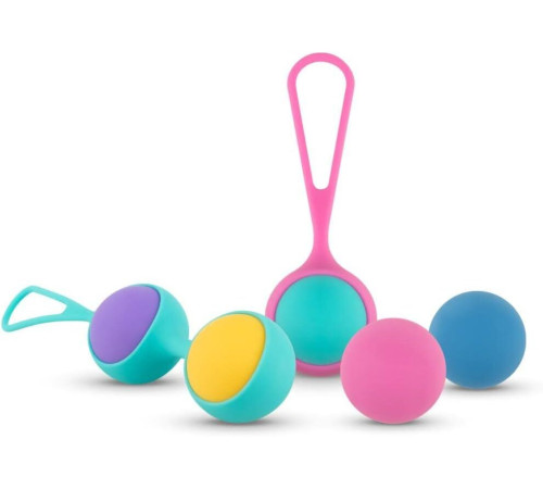 Набір вагінальних кульок PMV20: Vita – Kegel Ball Set, маса 40, 50, 60 г, два тримачі