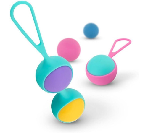 Набір вагінальних кульок PMV20: Vita – Kegel Ball Set, маса 40, 50, 60 г, два тримачі