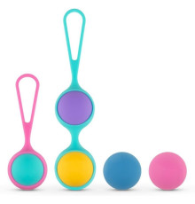 Набір вагінальних кульок PMV20: Vita – Kegel Ball Set, маса 40, 50, 60 г, два тримачі