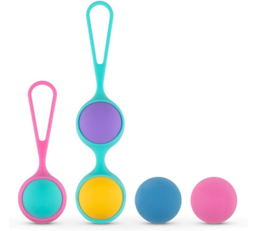 Набір вагінальних кульок PMV20: Vita – Kegel Ball Set, маса 40, 50, 60 г, два тримачі