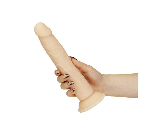 Фалоімітатор Naked Addiction — 9″ Silicone Dual Density Bendable Dildo Vanilla, віброкуля в подаруно