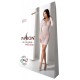 Напівпрозора мінісукня Passion BS101 One Size, white, рукава-мітенки